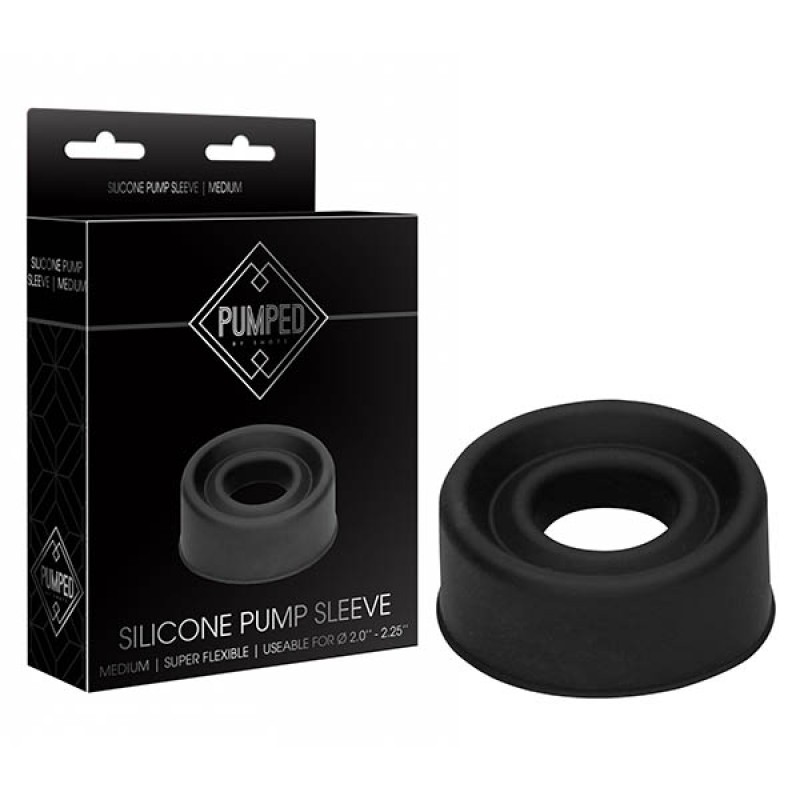 Pumped Silicone Pump Sleeve Medium - Black